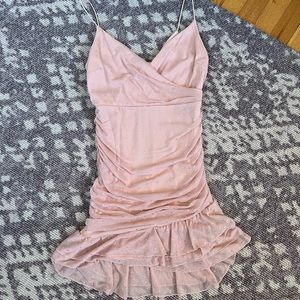 B.Darlin Juniors Pink Ruched Mini Dress